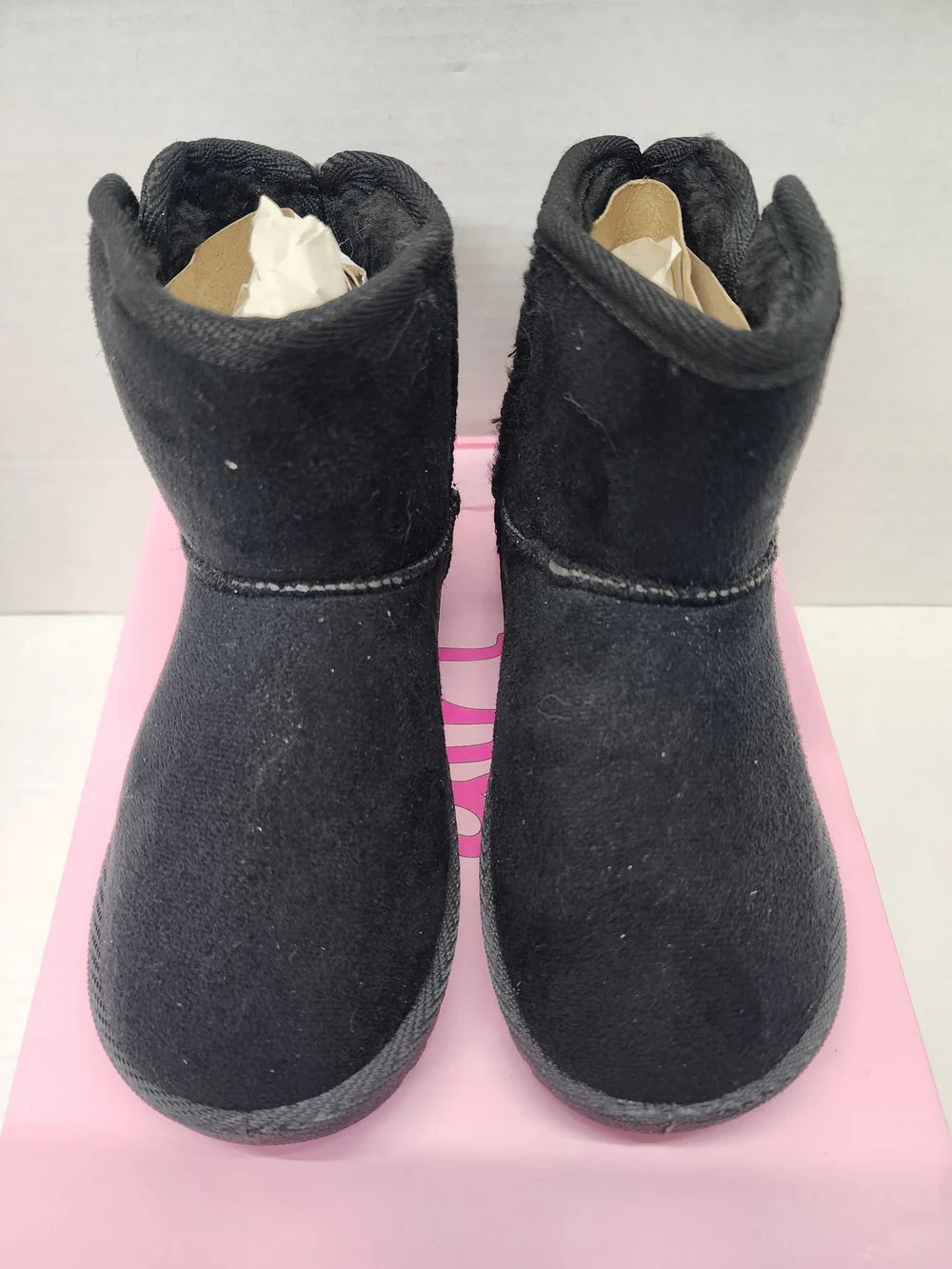 NWT NIB Olivia Miller Black Sparkle Heart Kids Boots Size 13